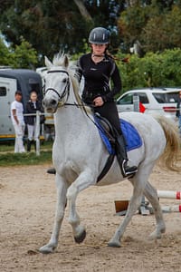 Grey horse trotting by Stacy van Zyl Photography